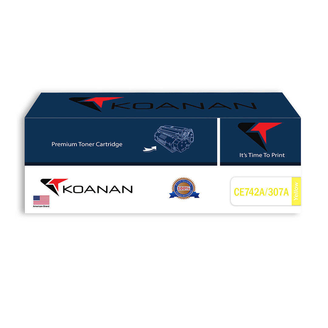 Koanan Toner Cartridge Model CE742A/307A Yellow