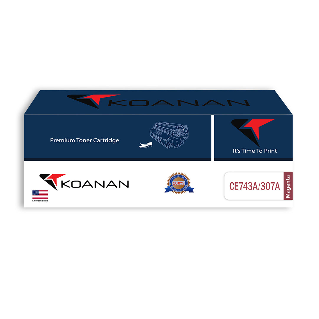 Koanan Toner Cartridge Model CE743A/307A Magenta