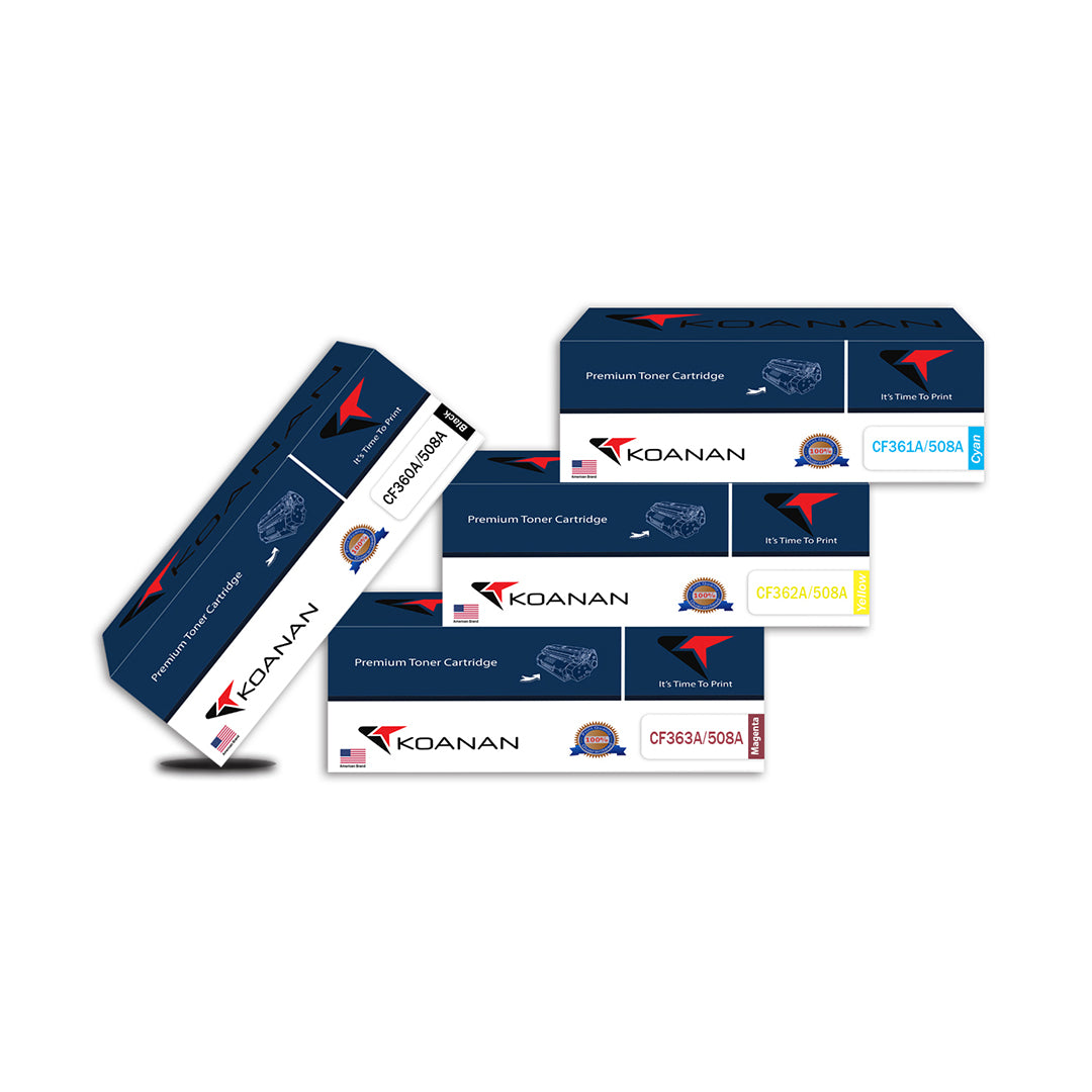 Koanan Toner Cartridges Package: CF360A/CF361A/CF362A/CF363A Black  Cyan  Yellow  Magenta