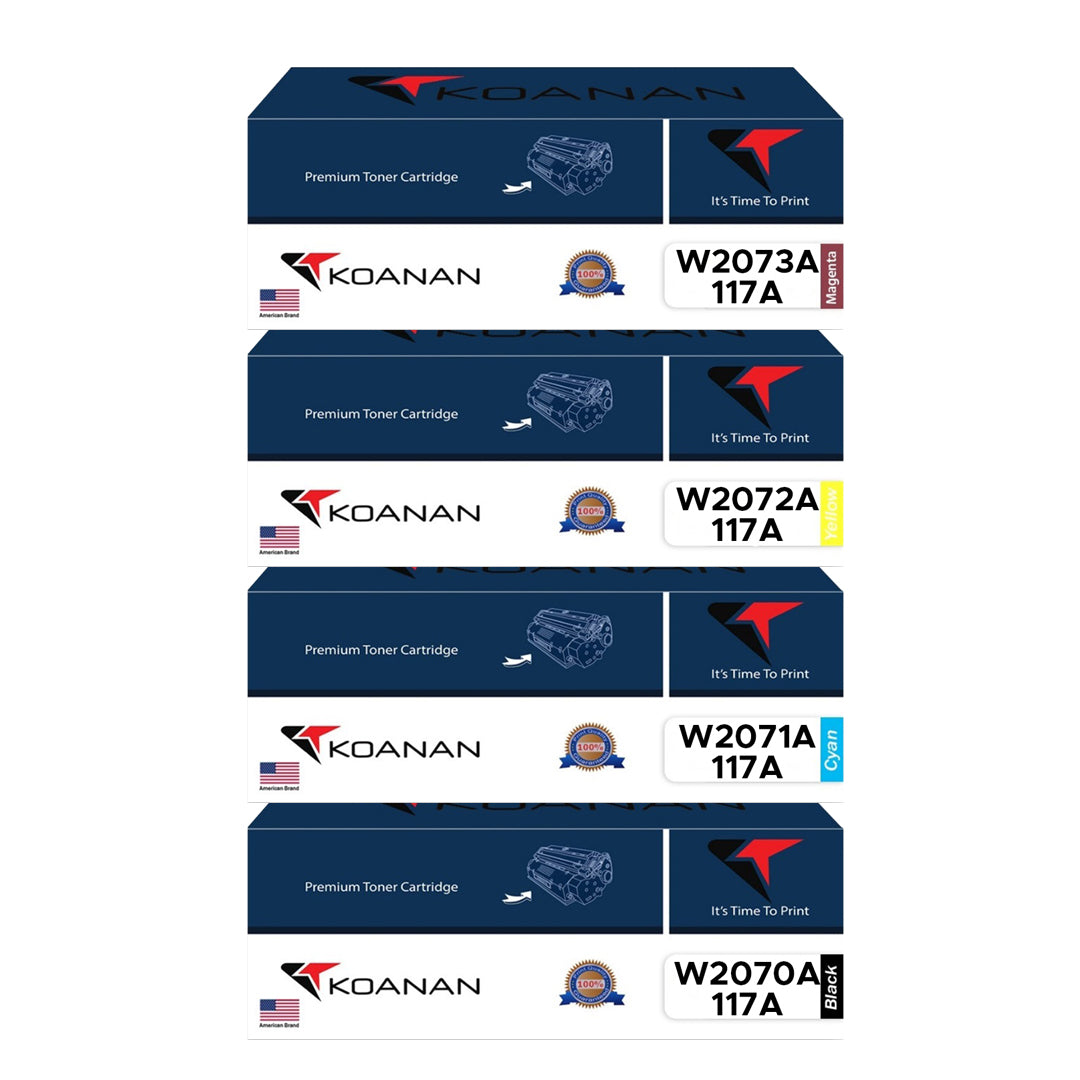 Koanan Toner Cartridges Package: W2070A/W2071A/W2072A/W2073A Black  Cyan  Yellow  Magenta
