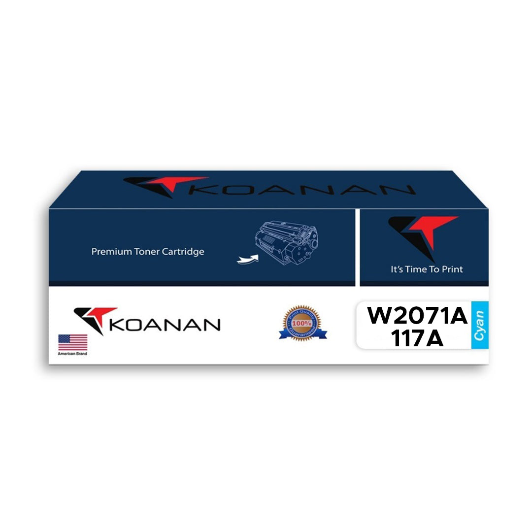 Koanan Toner Cartridge Model W2071A/117A Cyan